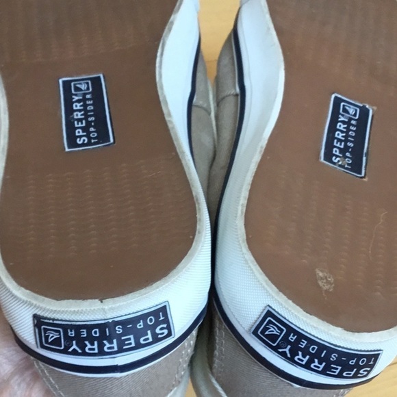 Sperry Top-Sider boat shoes. Khaki and tan. Women’s size 6.5 - Picture 13 of 15